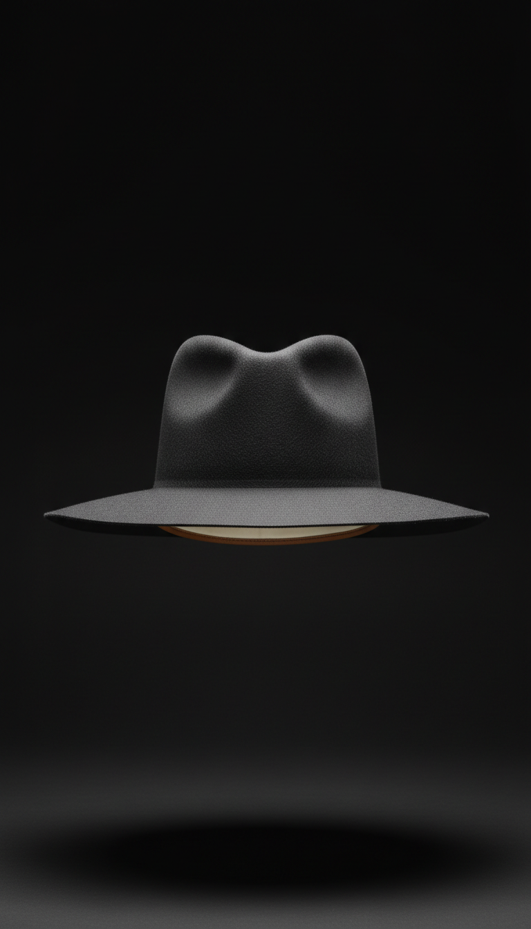 Felt Wide-Brim Fedora