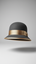 Silk-Trimmed Wool Cloche